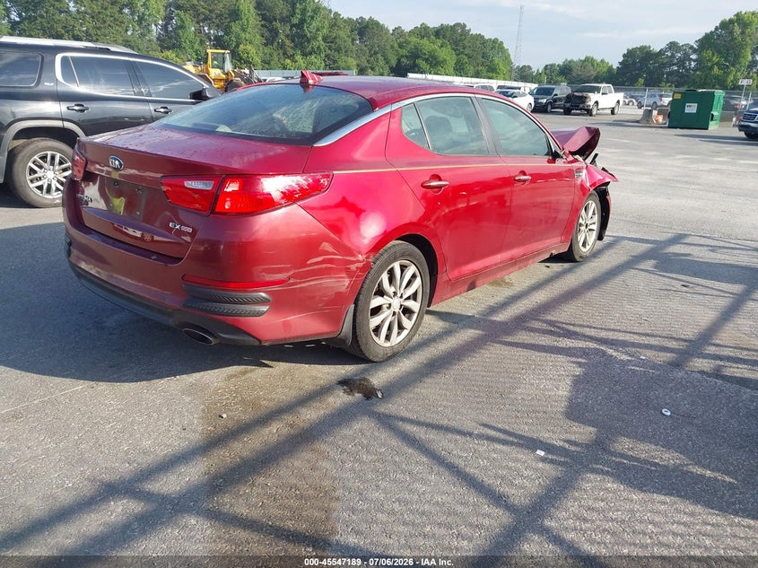 2014 Kia Optima VIN 5XXGN4A78EG278895 IAAI salvage auction — NORMAL WEAR, Clear (Georgia), sold $425 on 2026-07-22 (photo 4)