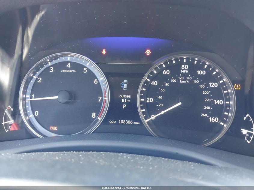 2015 Lexus Gs VIN JTHBE1BL2FA012823 IAAI salvage auction — LEFT REAR, Salvage (California), sold $5,500 on 2026-07-29 (photo 7)