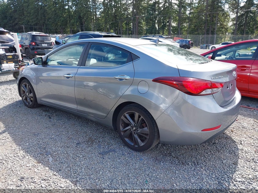 2015 Hyundai Elantra VIN KMHDH4AE6FU258063 IAAI salvage auction — LEFT & RIGHT, Bill Of Sale (Washington), sold $1,750 on 2026-07-29 (photo 3)