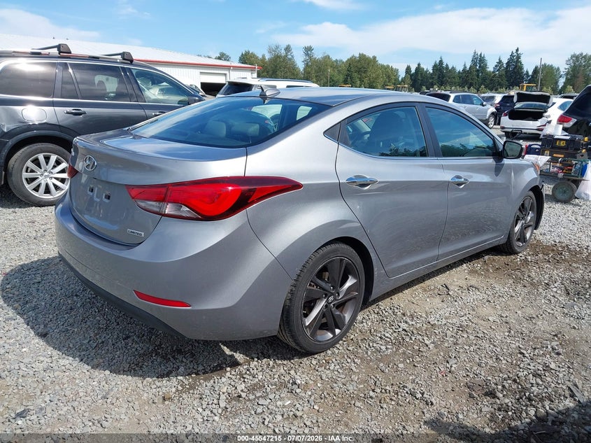 2015 Hyundai Elantra VIN KMHDH4AE6FU258063 IAAI salvage auction — LEFT & RIGHT, Bill Of Sale (Washington), sold $1,750 on 2026-07-29 (photo 4)