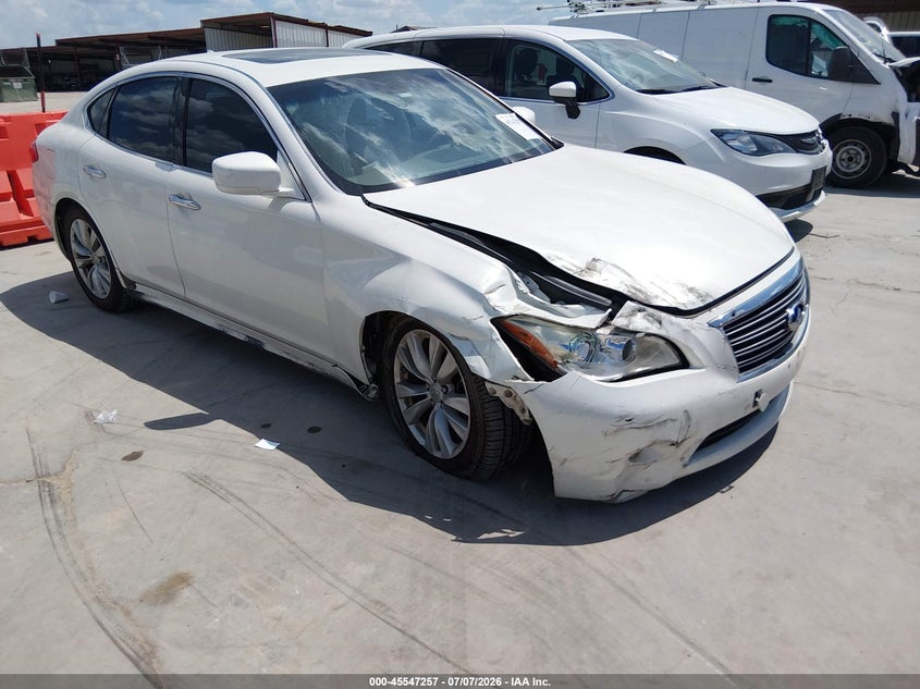 2011 Infiniti M37 VIN JN1BY1AP2BM325637 IAAI salvage auction — FRONT END, Salvage (Texas), sold $450 on 2026-07-28 (photo 1)