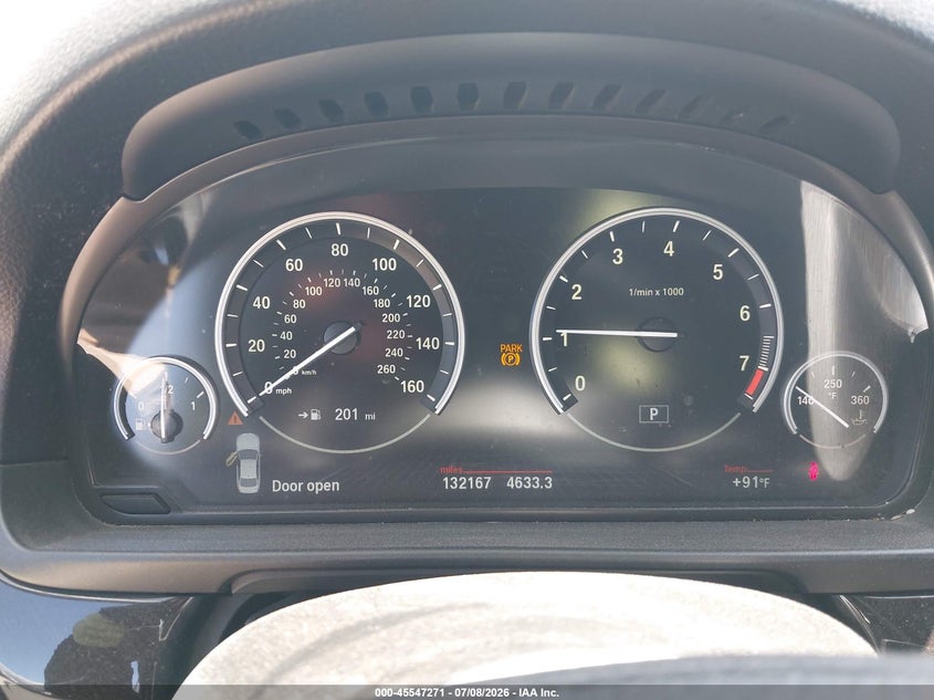 2014 BMW 5er VIN WBA5A7C52ED219591 IAAI salvage auction — LEFT SIDE, Salvage Title, sold $1,425 on 2026-08-12 (photo 7)