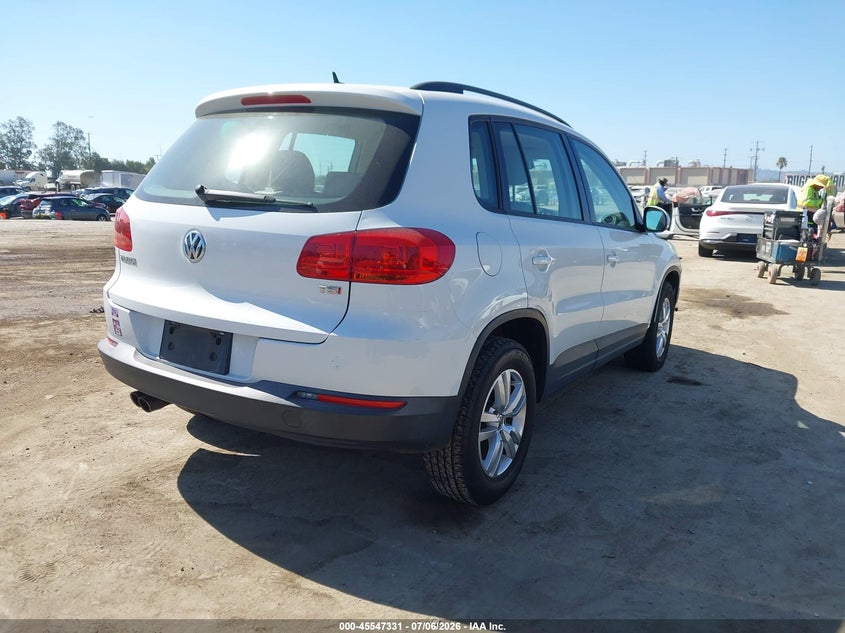 2016 Volkswagen Tiguan VIN WVGAV7AX4GW601666 IAAI salvage auction — FRONT END, Salvage (California), sold $875 on 2026-07-29 (photo 4)