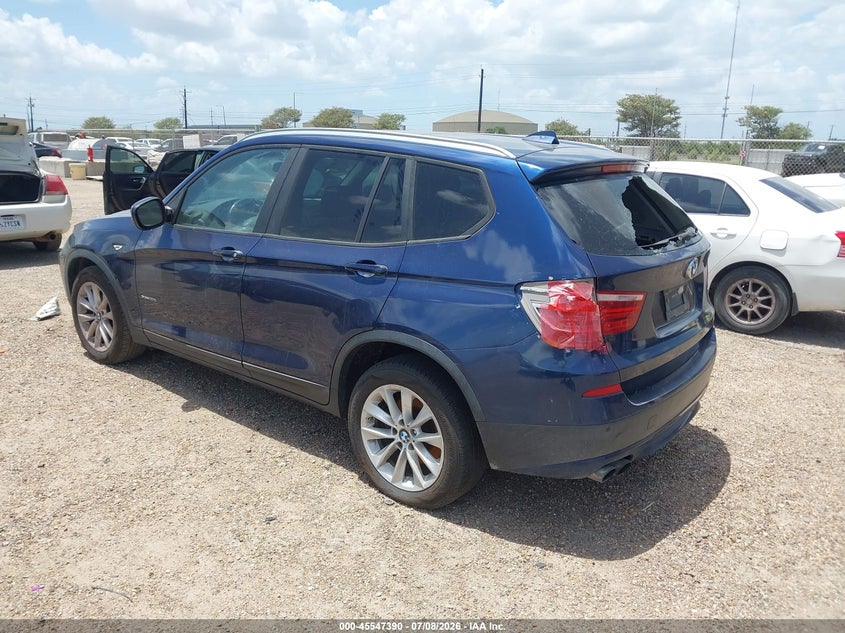 2013 BMW X3 VIN 5UXWX9C57D0A25566 IAAI salvage auction — NORMAL WEAR, Original (Texas), sold $25 on 2026-07-29 (photo 3)