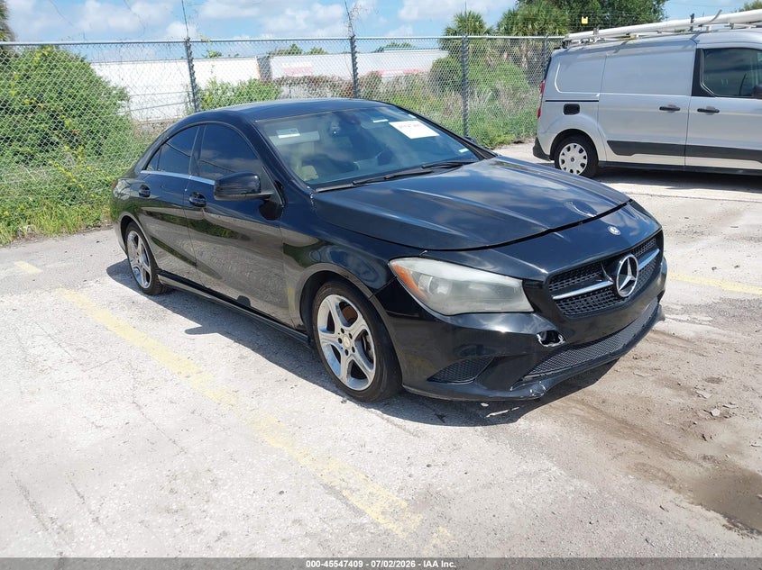 2014 Mercedes-benz Cla-class VIN WDDSJ4EBXEN045311 IAAI salvage auction — FRONT & REAR, Clear (Florida), sold $475 on 2026-07-15 (photo 1)