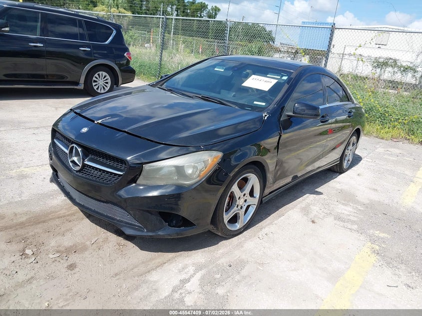 2014 Mercedes-benz Cla-class VIN WDDSJ4EBXEN045311 IAAI salvage auction — FRONT & REAR, Clear (Florida), sold $475 on 2026-07-15 (photo 2)
