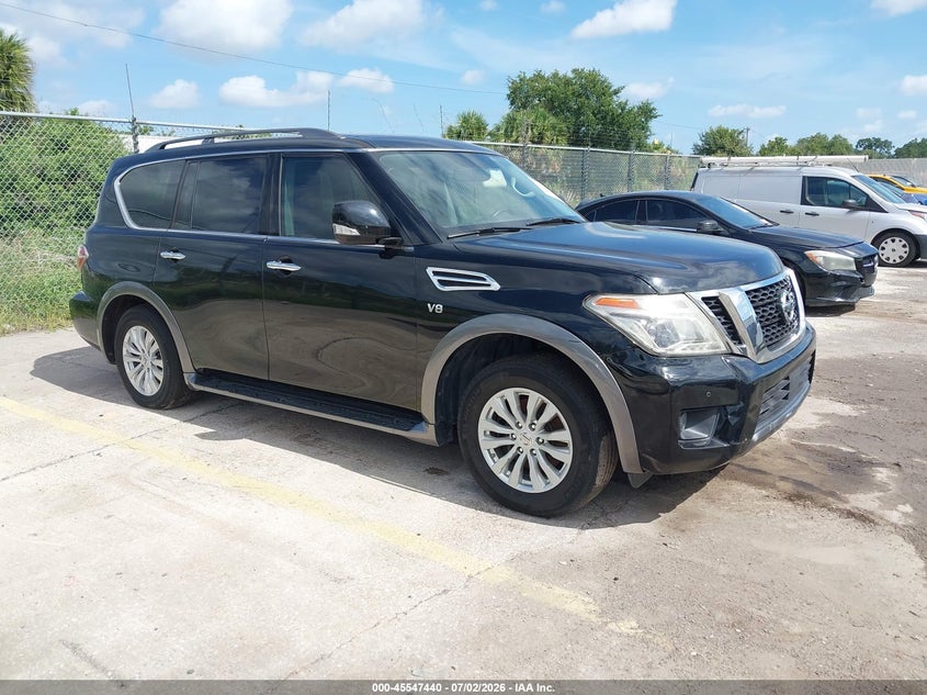 2019 Nissan Armada VIN JN8AY2ND3K9087335 IAAI salvage auction — ENGINE DAMAGE, Clear (Florida), sold $4,500 on 2026-07-22 (photo 1)