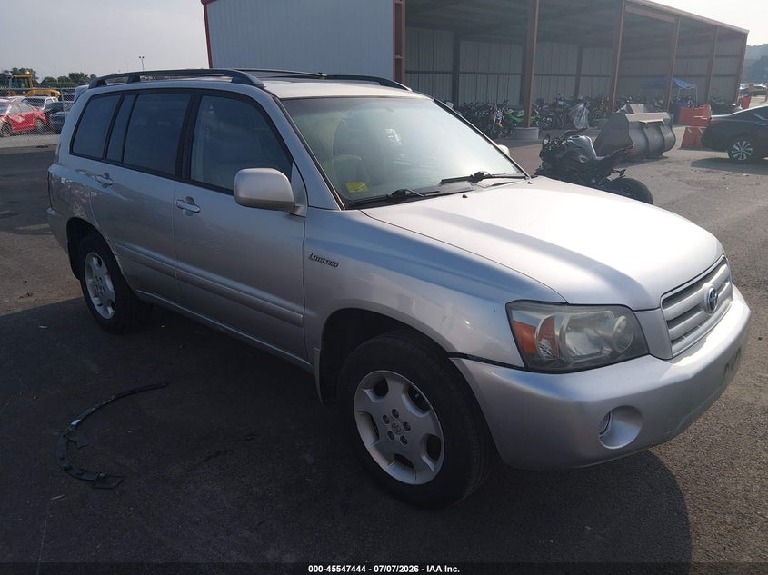 2006 Toyota Highlander VIN JTEEP21A160155438 IAAI salvage auction — NORMAL WEAR, Clear (Missouri), sold $2,100 on 2026-07-14 (photo 1)
