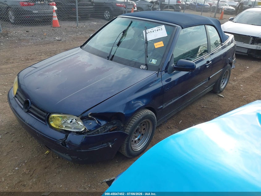 1999 Volkswagen Cabrio VIN 3VWDB61E3XM812695 IAAI salvage auction — FRONT & REAR, Salvage (Ohio), sold $175 on 2026-08-15 (photo 2)