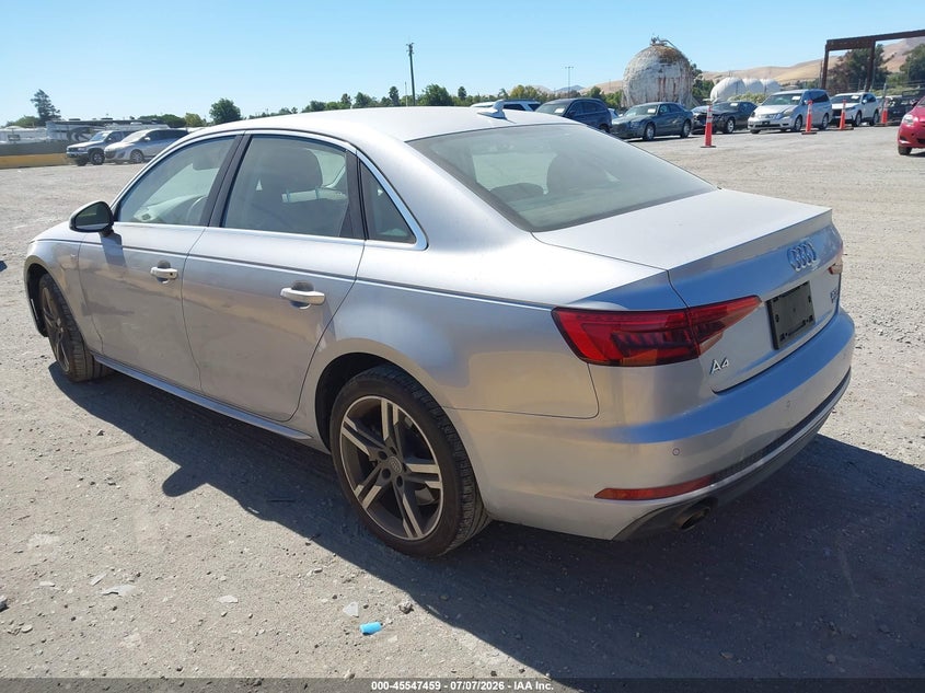 2017 Audi A4 VIN WAUENAF48HN039468 IAAI salvage auction — NORMAL WEAR, App For Dup Clear (California), sold $3,125 on 2026-07-20 (photo 3)