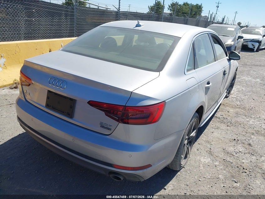 2017 Audi A4 VIN WAUENAF48HN039468 IAAI salvage auction — NORMAL WEAR, App For Dup Clear (California), sold $3,125 on 2026-07-20 (photo 4)