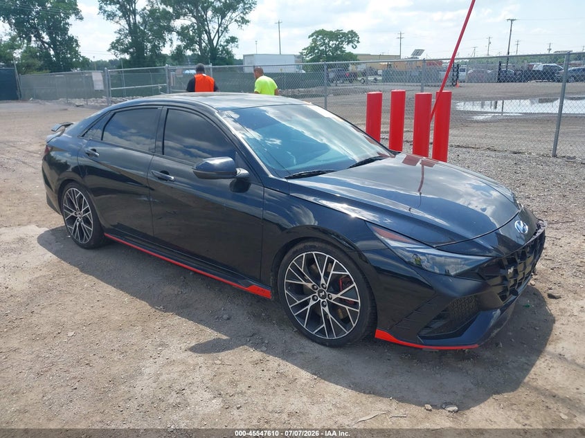 2023 Hyundai Elantra n VIN KMHLW4AK7PU019100 IAAI salvage auction — NORMAL WEAR, Clear (Indiana), sold $3,625 on 2026-07-28 (photo 1)