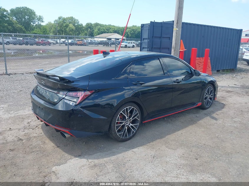 2023 Hyundai Elantra n VIN KMHLW4AK7PU019100 IAAI salvage auction — NORMAL WEAR, Clear (Indiana), sold $3,625 on 2026-07-28 (photo 4)