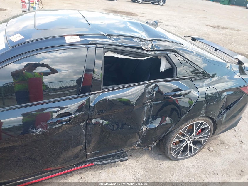 2023 Hyundai Elantra n VIN KMHLW4AK7PU019100 IAAI salvage auction — NORMAL WEAR, Clear (Indiana), sold $3,625 on 2026-07-28 (photo 6)