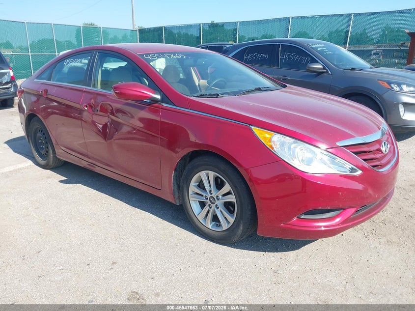 2012 Hyundai Sonata VIN 5NPEB4AC2CH470912 IAAI salvage auction — LEFT & RIGHT, Salvage (Indiana), sold $850 on 2026-08-21 (photo 1)