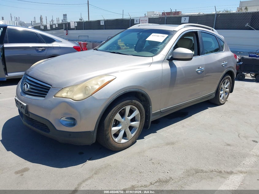 2008 Infiniti Ex35 VIN JNKAJ09E38M305317 IAAI salvage auction — NORMAL WEAR, Clear - Dealer Only (California), sold $225 on 2026-07-15 (photo 2)