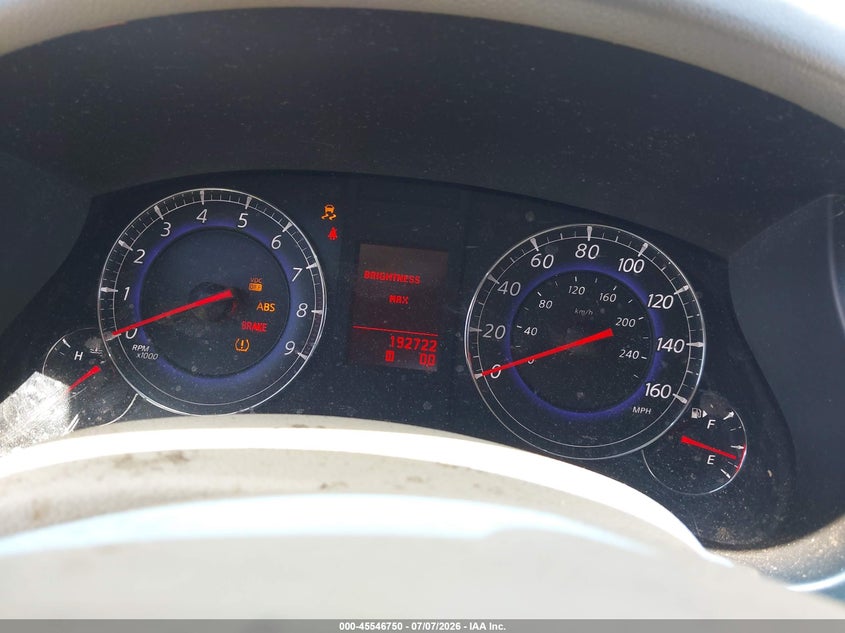 2008 Infiniti Ex35 VIN JNKAJ09E38M305317 IAAI salvage auction — NORMAL WEAR, Clear - Dealer Only (California), sold $225 on 2026-07-15 (photo 7)