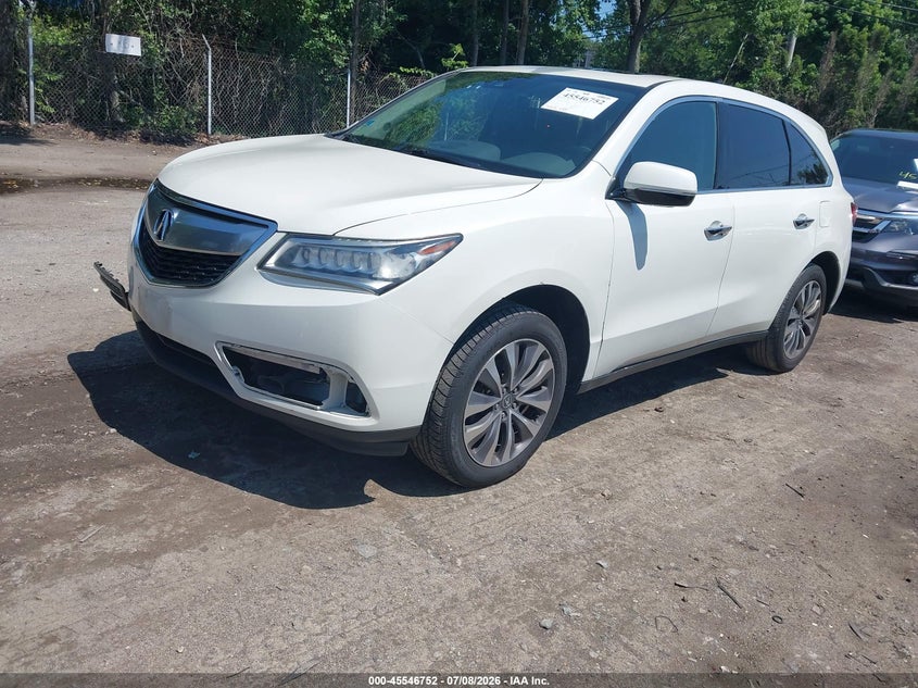 2016 Acura Mdx VIN 5FRYD4H45GB046813 IAAI salvage auction — SIDE, Salvage (Rhode Island), sold $1,500 on 2026-09-01 (photo 2)