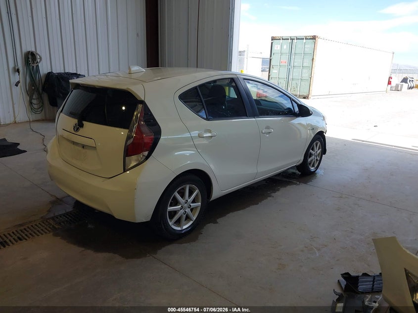 2015 Toyota Prius c VIN JTDKDTB39F1111543 IAAI salvage auction — FRONT END, Salvage (Utah), sold $2,500 on 2026-07-27 (photo 4)