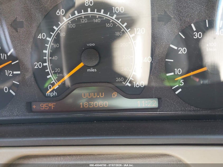1999 Mercedes-benz E-class VIN WDBJF65H4XA833887 IAAI salvage auction — FRONT END, Clear (Florida), sold $425 on 2026-07-22 (photo 7)