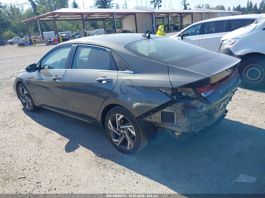 2025 Hyundai Elantra VIN KMHLN4DJ7SU162935 IAAI salvage auction — REAR END, Enterprise Vehicles Clear Only (California), sold $7,600 on 2026-07-08 (photo 3)