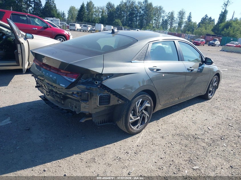 2025 Hyundai Elantra VIN KMHLN4DJ7SU162935 IAAI salvage auction — REAR END, Enterprise Vehicles Clear Only (California), sold $7,600 on 2026-07-08 (photo 4)