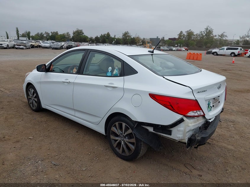2017 Hyundai Accent VIN KMHCT4AE5HU225066 IAAI salvage auction — REAR END, Salvage (California), sold $1,550 on 2026-07-20 (photo 3)
