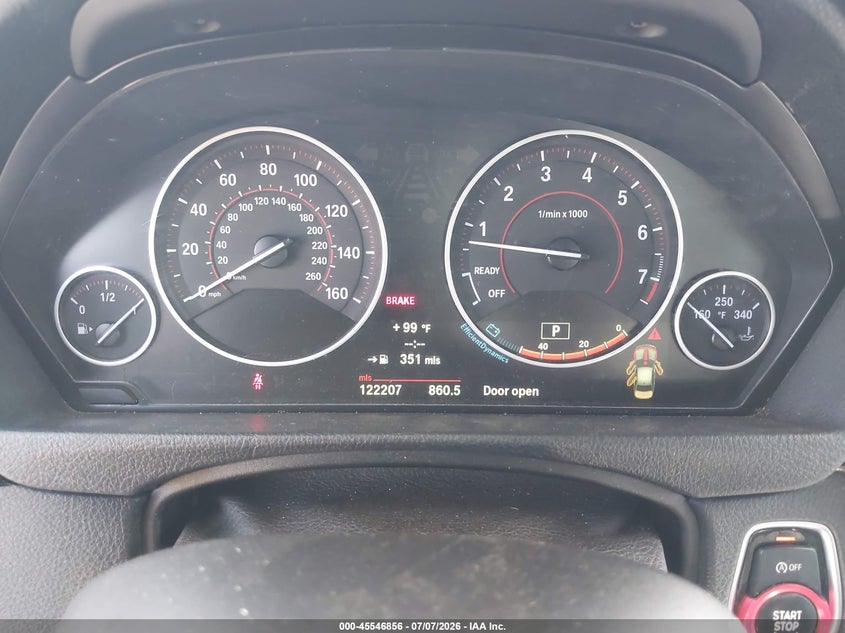 2013 BMW 3er VIN WBA3B9C57DF585744 IAAI salvage auction — SIDE, Salvage (Arizona), sold $2,100 on 2026-07-15 (photo 7)