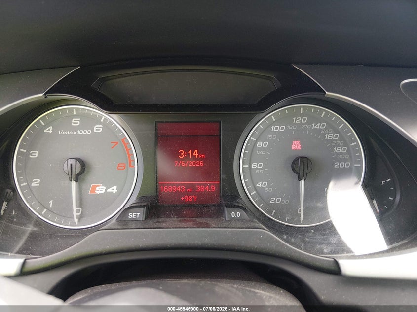 2011 Audi S4 VIN WAUDGAFL5BA062895 IAAI salvage auction — FRONT END, Salvage (Texas), sold $1,325 on 2026-07-31 (photo 7)
