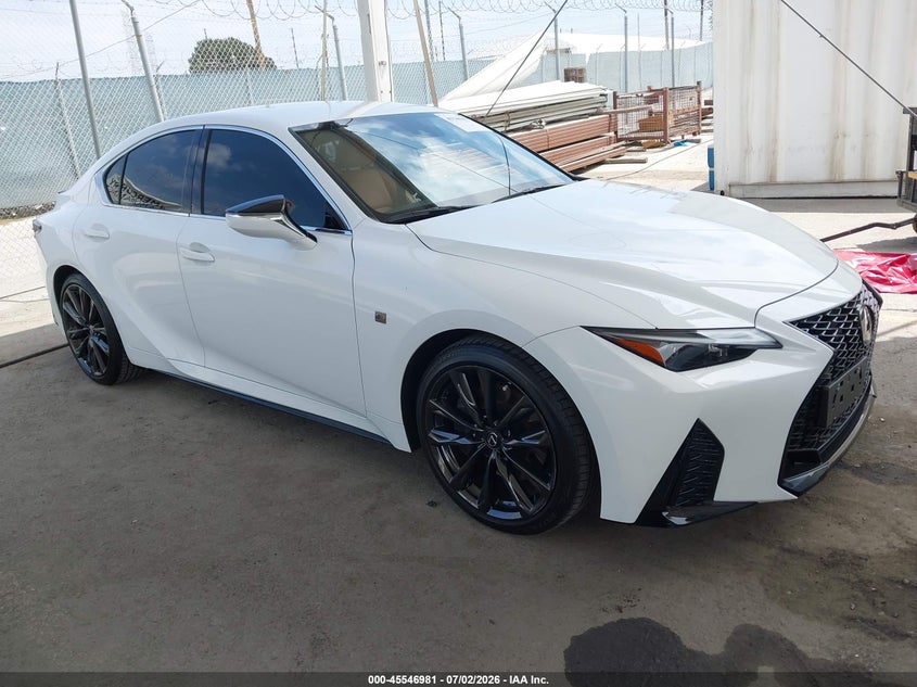 2025 Lexus Is VIN JTHBA1D24S5135638 IAAI salvage auction — LEFT SIDE, Salvage Title, sold $14,000 on 2026-07-29 (photo 1)