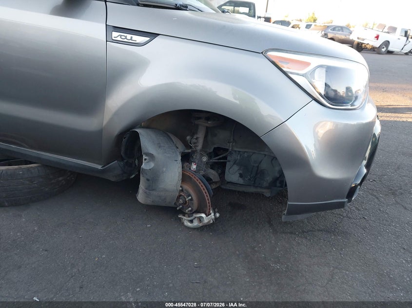 2016 Kia Soul VIN KNDJP3A51G7261327 IAAI salvage auction — RIGHT FRONT, Salvage Certificate (California), sold $925 on 2026-07-22 (photo 6)