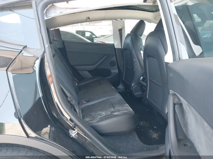 2023 Tesla Model y VIN 7SAYGDEEXPF883291 IAAI salvage auction — LEFT SIDE, Salvage Title, sold $9,000 on 2026-07-29 (photo 8)