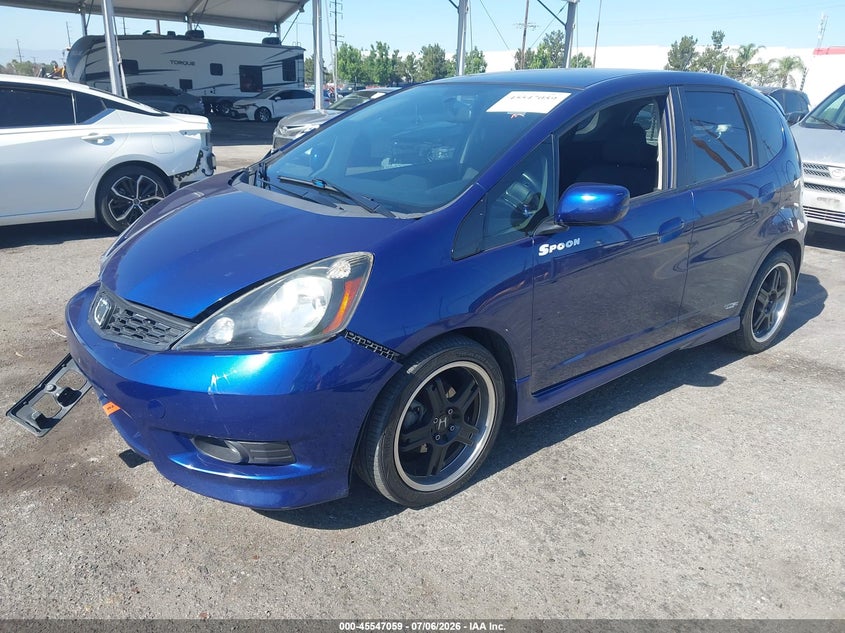 2013 Honda Fit VIN JHMGE8H69DC011301 IAAI salvage auction — RIGHT FRONT, Salvage (California), sold $825 on 2026-07-28 (photo 2)