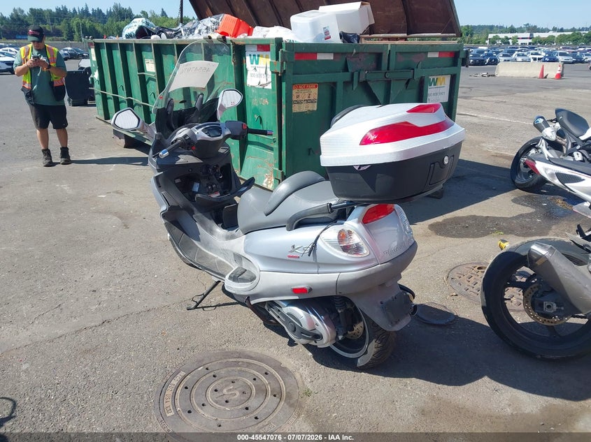 2007 Piaggio X9 evolution VIN ZAPM270W575001990 IAAI salvage auction — NORMAL WEAR, Clear-Dealer Only (Washington), sold $175 on 2026-07-16 (photo 3)