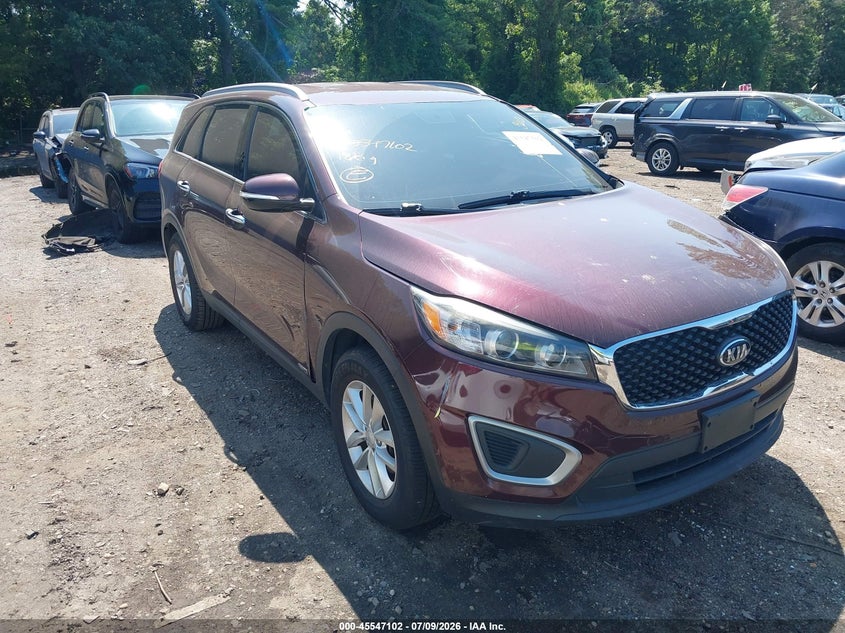 2018 Kia Sorento VIN 5XYPGDA39JG349793 IAAI salvage auction — REAR END, Mv-907A (New York), sold $25 on 2026-07-21 (photo 1)