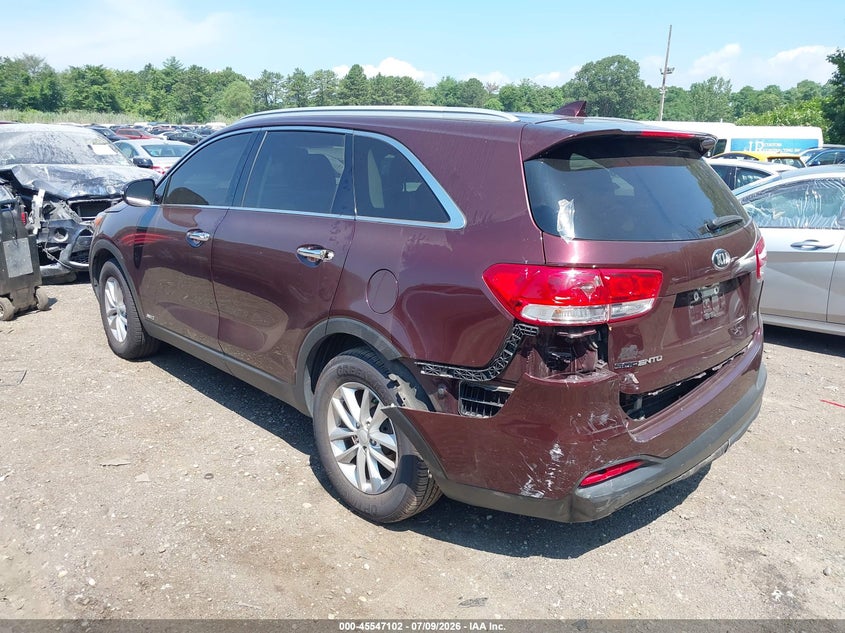 2018 Kia Sorento VIN 5XYPGDA39JG349793 IAAI salvage auction — REAR END, Mv-907A (New York), sold $25 on 2026-07-21 (photo 3)