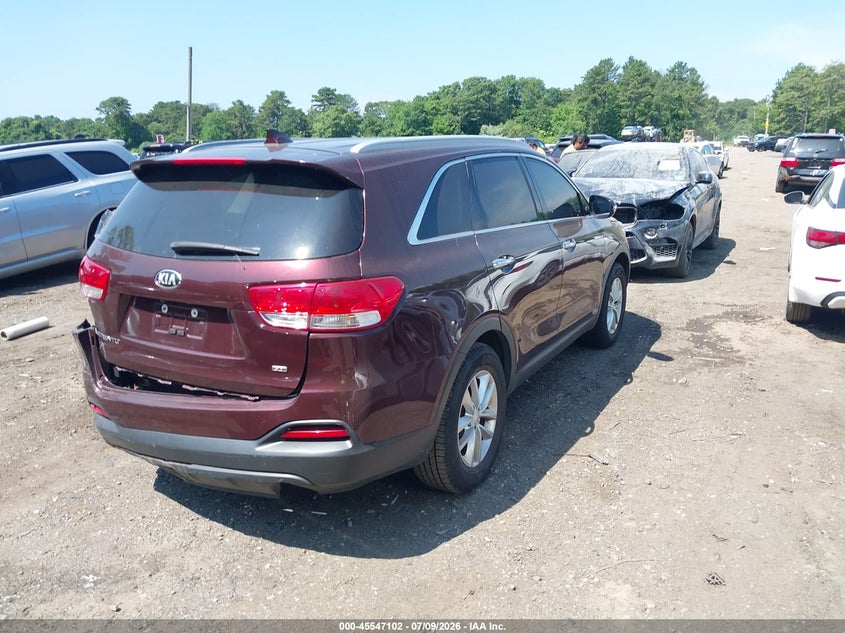 2018 Kia Sorento VIN 5XYPGDA39JG349793 IAAI salvage auction — REAR END, Mv-907A (New York), sold $25 on 2026-07-21 (photo 4)