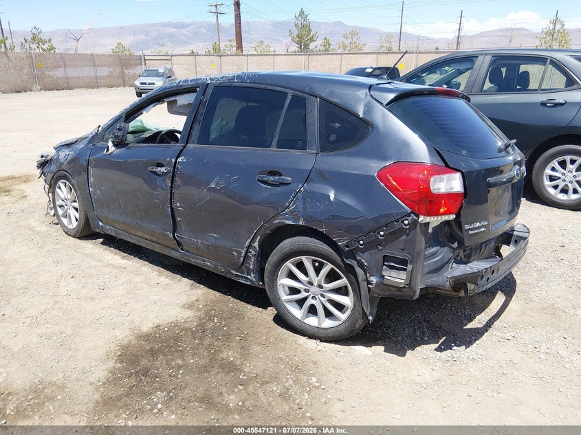 2013 Subaru Impreza VIN JF1GPAA68D2876639 IAAI salvage auction — ROLLOVER, Salvage (Nevada), sold $100 on 2026-07-31 (photo 3)