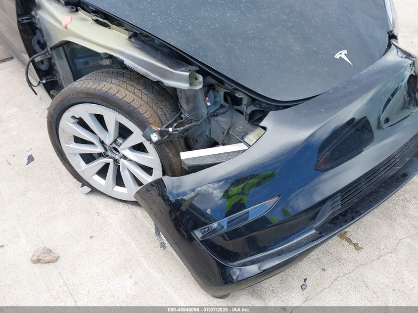 2023 Tesla Model 3 VIN 5YJ3E1EA2PF492595 IAAI salvage auction — FRONT END, Original (Texas), sold $7,600 on 2026-08-28 (photo 6)