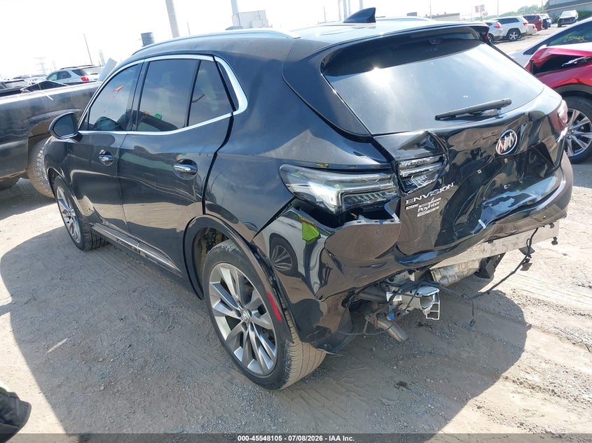 2022 Buick Envision VIN LRBFZSR47ND016406 IAAI salvage auction — REAR END, Wait Title, sold $7,075 on 2026-08-19 (photo 3)