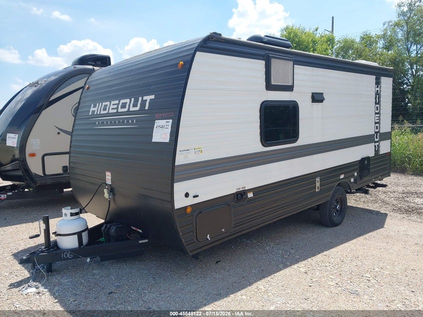 2025 Keystone Hideout VIN 4YDTH1G18SW242106 IAAI salvage auction — HAIL, Salvage (Kansas), sold $4,825 on 2026-09-02 (photo 2)