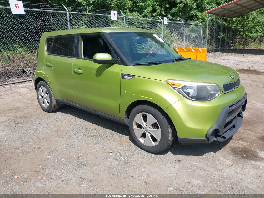 2014 Kia Soul VIN KNDJN2A22E7042668 IAAI salvage auction — NORMAL WEAR, Clear (Maryland), sold $675 on 2026-07-21 (photo 1)