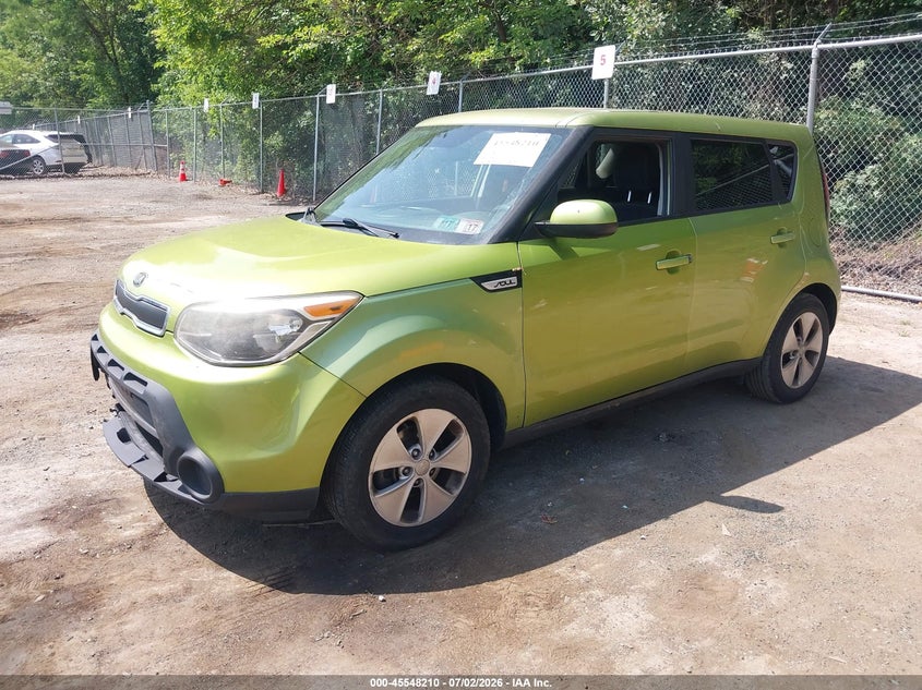 2014 Kia Soul VIN KNDJN2A22E7042668 IAAI salvage auction — NORMAL WEAR, Clear (Maryland), sold $675 on 2026-07-21 (photo 2)