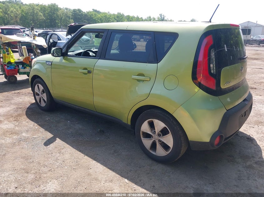 2014 Kia Soul VIN KNDJN2A22E7042668 IAAI salvage auction — NORMAL WEAR, Clear (Maryland), sold $675 on 2026-07-21 (photo 3)