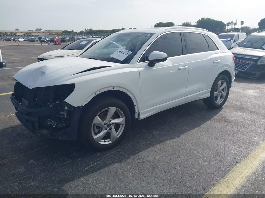 2021 Audi Q3 VIN WA1AUCF3XM1072166 IAAI salvage auction — FRONT END, Rebuildable (Florida), sold $1,050 on 2026-07-30 (photo 2)