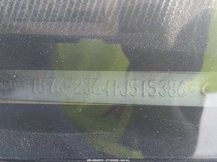 2001 Dodge Ram VIN 1B7KF23641J515386 IAAI salvage auction — LEFT SIDE, Salvage - Greater Than 75% (Maryland), sold $1,700 on 2026-08-05 (photo 9)