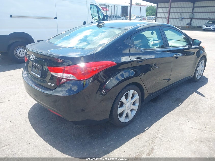 2013 Hyundai Elantra VIN KMHDH4AE5DU616976 IAAI salvage auction — NORMAL WEAR, Clear (Florida), sold $1,650 on 2026-07-14 (photo 4)