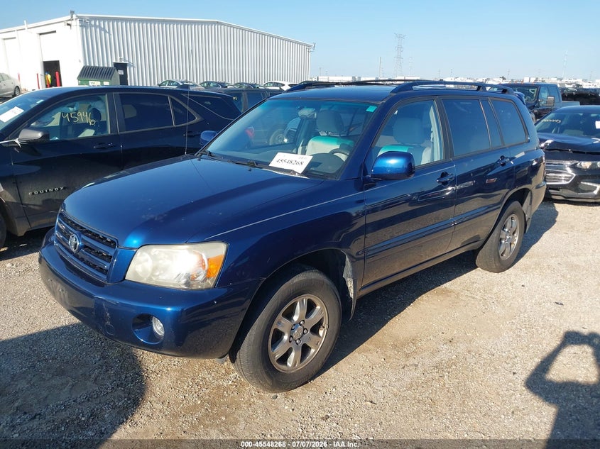 2007 Toyota Highlander VIN JTEEP21A070191767 IAAI salvage auction — NORMAL WEAR, Clear (Illinois), sold $725 on 2026-07-29 (photo 2)