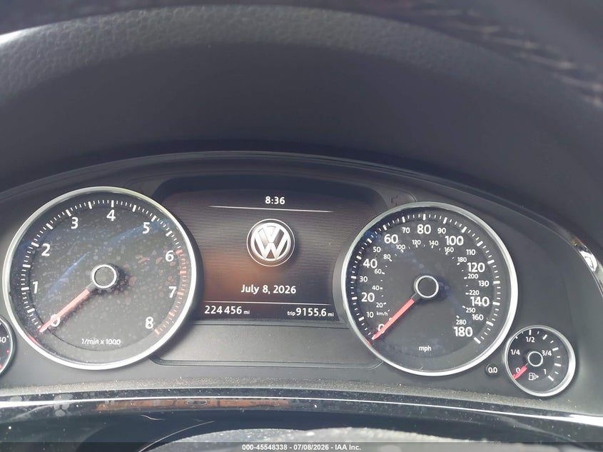2016 Volkswagen Touareg VIN WVGEF9BP3GD004531 IAAI salvage auction — REAR END, Rebuildable (Florida), sold $825 on 2026-08-06 (photo 7)