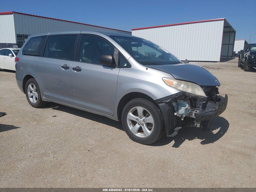 2011 Toyota Sienna VIN 5TDZK3DC2BS112287 IAAI salvage auction — NORMAL WEAR, Original (Texas), sold $1,150 on 2026-07-21 (photo 1)